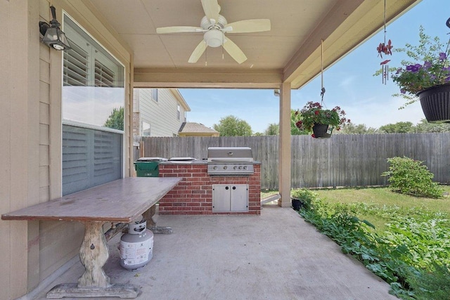 4013 Veiled Falls Dr, Pflugerville, TX 78660 - fenced backyard featuring a patio and a ceiling fan