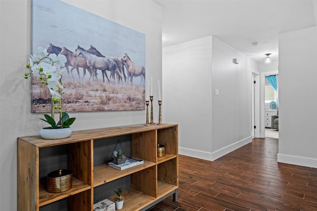 12420 Cassady Dr, Austin, TX 78727 - hallway featuring wood finished floors and baseboards