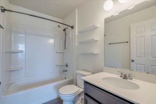 186 Sundown Ave, Buda, TX 78610 - full bath with toilet, vanity, and tub / shower combination
