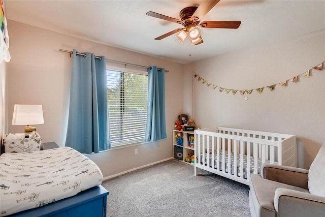 9214 Independence Loop, Austin, TX 78748 - carpeted bedroom with baseboards and a ceiling fan