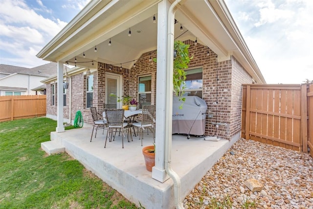 2212 Mcclendon Trl, Leander, TX 78641 - view of patio featuring a grill
