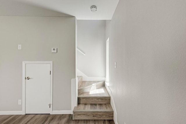 6718 Silvermine Dr Unit 804, Austin, TX 78736 - stairs featuring wood finished floors and baseboards