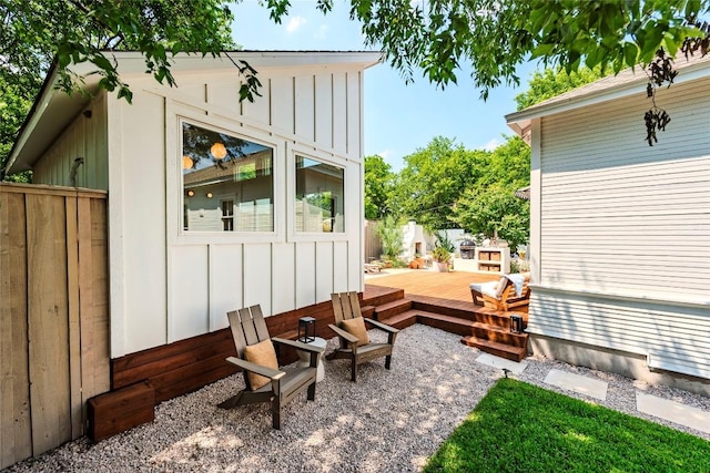 8608 Georgian Dr, Austin, TX 78753 - view of patio / terrace with a wooden deck