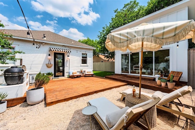 8608 Georgian Dr, Austin, TX 78753 - view of patio / terrace with a wooden deck and outdoor lounge area