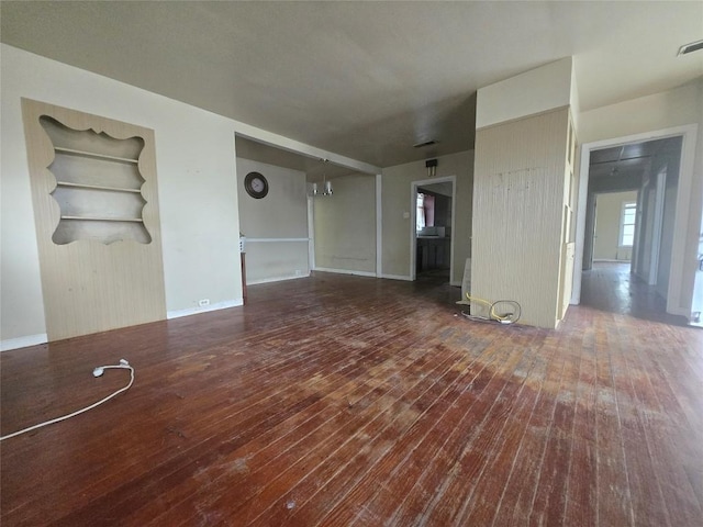 121 E Guadalupe St, La Grange, TX 78945 - unfurnished living room featuring hardwood / wood-style flooring