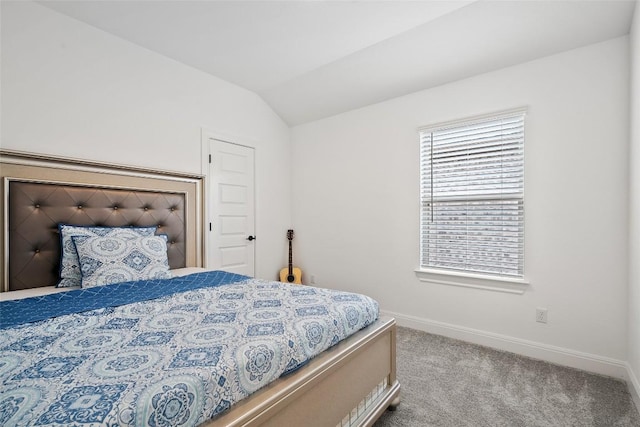 1305 Crescent Ln, Georgetown, TX 78633 - bedroom featuring baseboards, carpet floors, and lofted ceiling