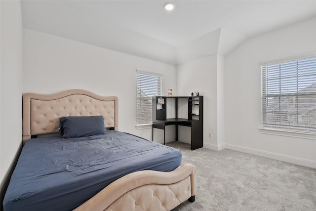 1305 Crescent Ln, Georgetown, TX 78633 - bedroom featuring carpet floors and lofted ceiling