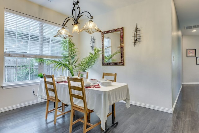 745 Bent Wood Pl, Round Rock, TX 78665 - dining room with baseboards and dark wood-type flooring