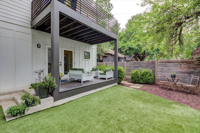 2504 Willow St Unit A, Austin, TX 78702 - view of yard featuring a wooden deck