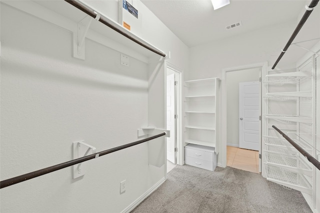 6724 Leonardo Dr, Round Rock, TX 78665 - walk in closet featuring light colored carpet