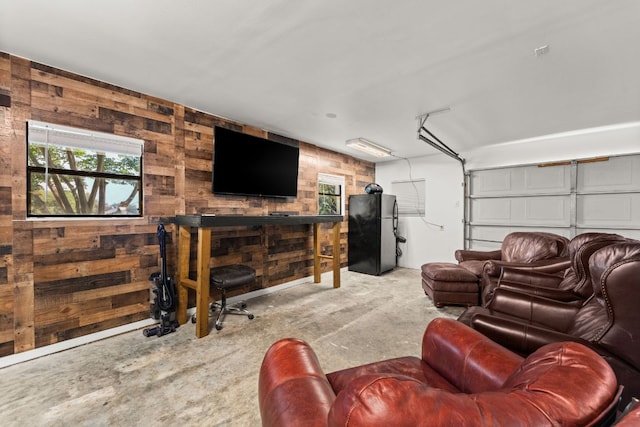 744 Jim Bowie Dr, Spicewood, TX 78669 - living area with wood walls