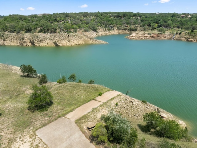 744 Jim Bowie Dr, Spicewood, TX 78669 - drone / aerial view of a nearby body of water