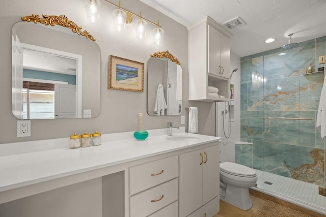 1507 Ash St, Georgetown, TX 78626 - full bath with a stall shower, vanity, and toilet