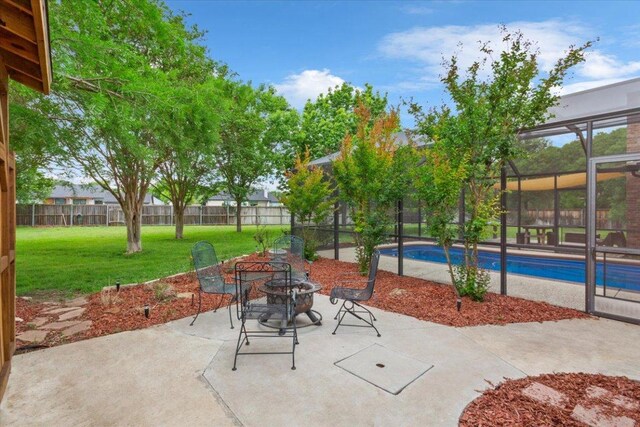 119 Tallwood Cir, Salado, TX 76571 - view of patio with a lanai