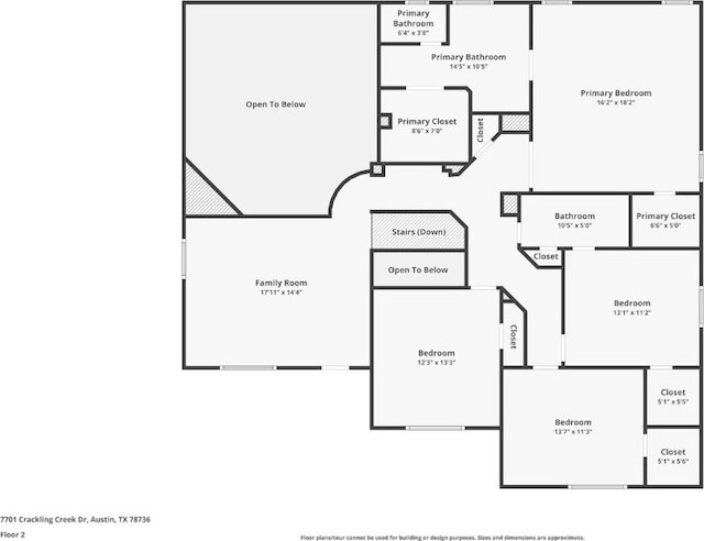 7701 Crackling Creek Dr, Austin, TX 78736 - property floor plan