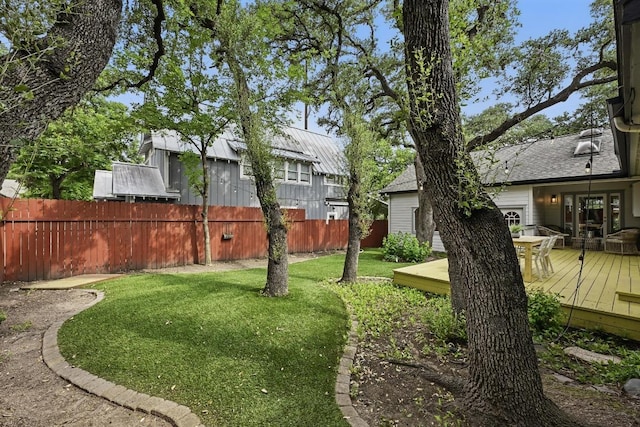905 Juanita St, Austin, TX 78704 - view of yard with a wooden deck
