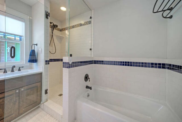5606 Longhorn Lndg, Austin, TX 78734 - full bath with a garden tub, a stall shower, and vanity