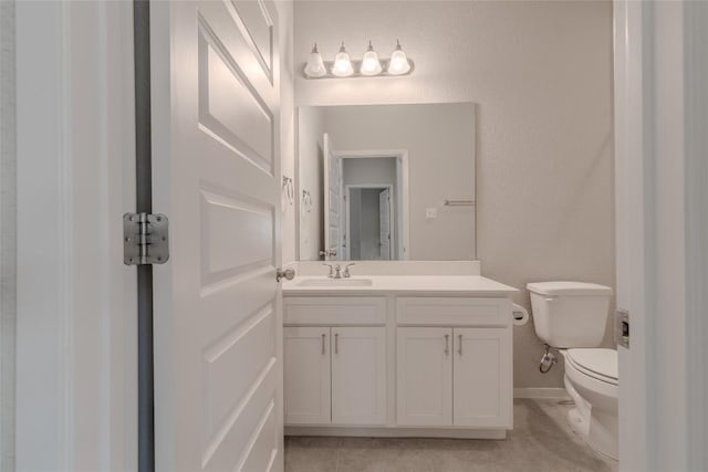 2800 Joe Dimaggio Blvd Unit 95, Round Rock, TX 78665 - half bathroom with toilet, vanity, and tile patterned flooring
