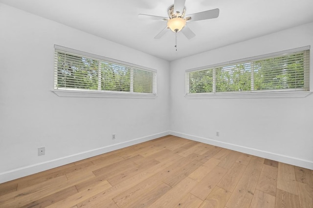 1802 Corona Dr, Austin, TX 78723 - empty room featuring light wood finished floors and ceiling fan