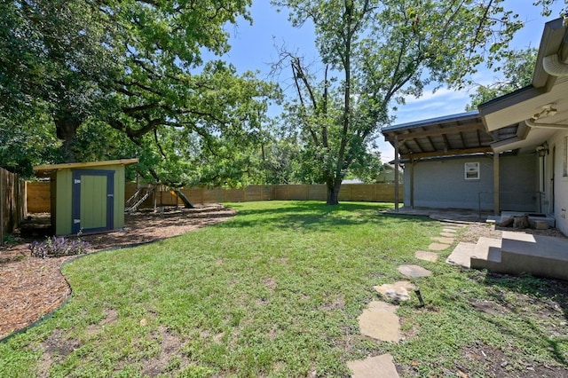 1802 Corona Dr, Austin, TX 78723 - fenced backyard featuring a shed