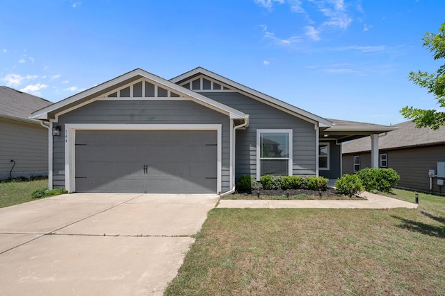 144 Sulphur River Loop, Hutto, TX 78634 - ranch-style house with a garage, driveway, and a front yard