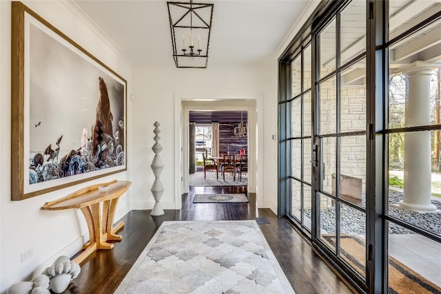 3317 Bowman Ave, Austin, TX 78703 - hall featuring dark wood-type flooring and baseboards
