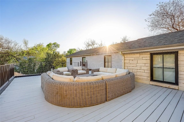 3317 Bowman Ave, Austin, TX 78703 - wooden terrace featuring outdoor lounge area