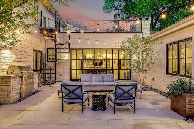 3317 Bowman Ave, Austin, TX 78703 - view of patio / terrace with stairs and an outdoor living space