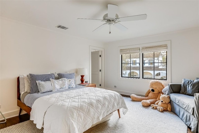 3317 Bowman Ave, Austin, TX 78703 - bedroom featuring baseboards and a ceiling fan
