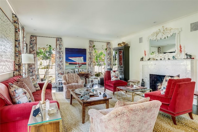 3317 Bowman Ave, Austin, TX 78703 - living area featuring a premium fireplace