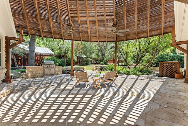 5401 Shoal Creek Blvd, Austin, TX 78756 - view of patio / terrace featuring ceiling fan