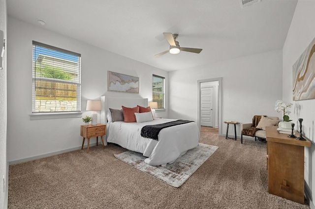 7809 Linnie Ln, Austin, TX 78724 - bedroom featuring carpet, multiple windows, and a ceiling fan