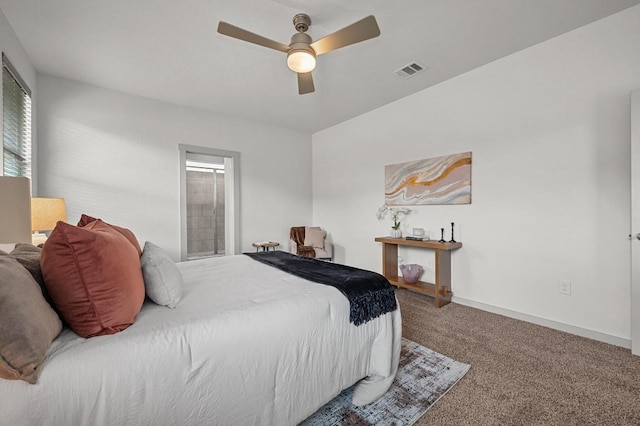 7809 Linnie Ln, Austin, TX 78724 - carpeted bedroom with a ceiling fan and baseboards