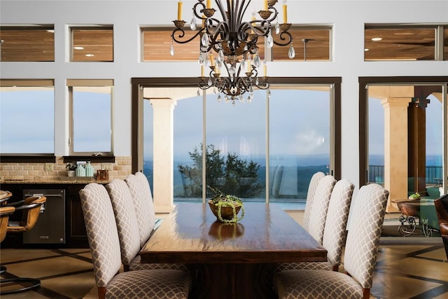 111 Piazza Vetta Dr, Austin, TX 78734 - dining room featuring a chandelier