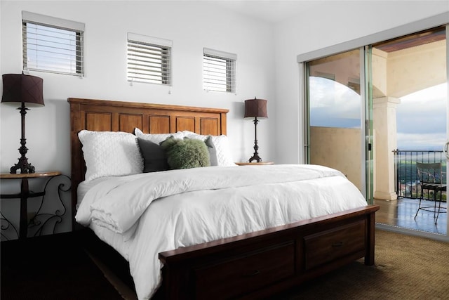 111 Piazza Vetta Dr, Austin, TX 78734 - carpeted bedroom featuring access to outside