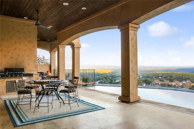 111 Piazza Vetta Dr, Austin, TX 78734 - view of patio with a ceiling fan