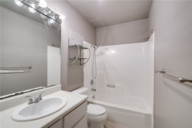 4303 Tamarack Trl, Austin, TX 78727 - bathroom featuring vanity, toilet,  shower combination, and tile patterned flooring