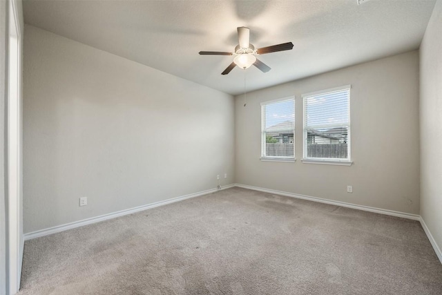 120 Flexus Ln, Liberty Hill, TX 78642 - empty room featuring ceiling fan, carpet floors, and baseboards