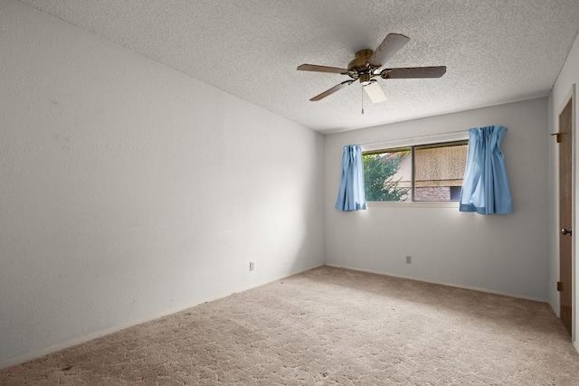 7104 Greenock St, Austin, TX 78749 - empty room featuring carpet floors, a ceiling fan, and a textured ceiling