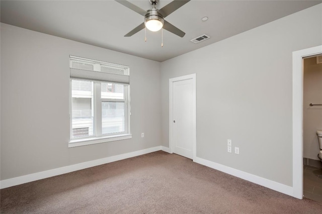 2724 Treble Ln Unit 324, Austin, TX 78704 - spare room featuring carpet flooring, ceiling fan, and baseboards