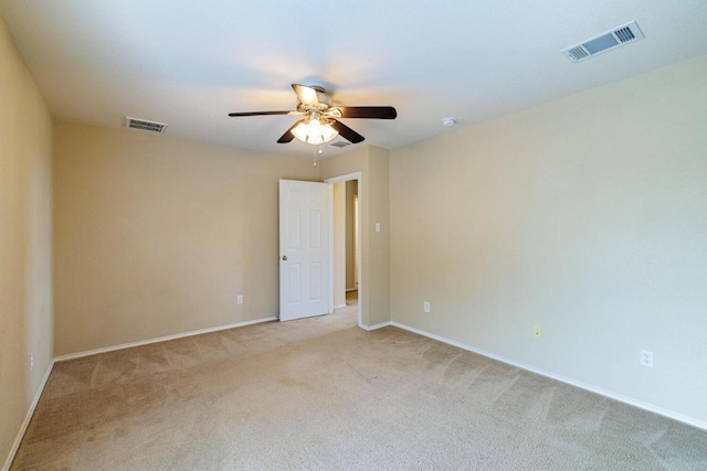1214 Hensley Dr, Leander, TX 78641 - empty room with ceiling fan, light colored carpet, and baseboards
