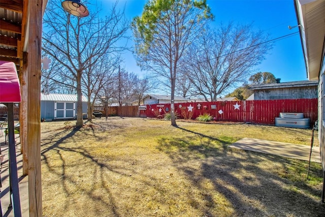 110 N Willis St, Lampasas, TX 76550 - fenced backyard with a shed