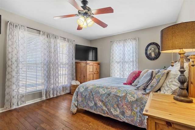110 N Willis St, Lampasas, TX 76550 - bedroom featuring hardwood / wood-style floors and a ceiling fan