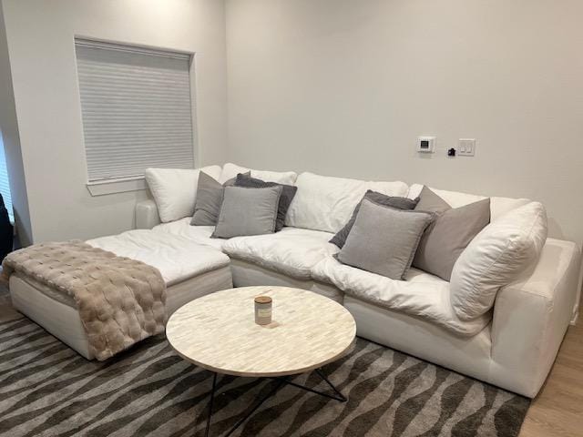 4802 S Congress Ave Unit 121, Austin, TX 78745 - living area featuring wood finished floors