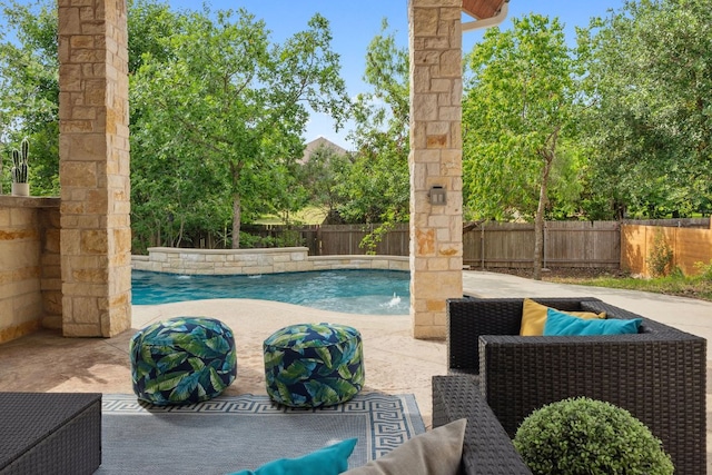 7820 Oteka Cv, Austin, TX 78735 - view of pool with a fenced backyard and a patio