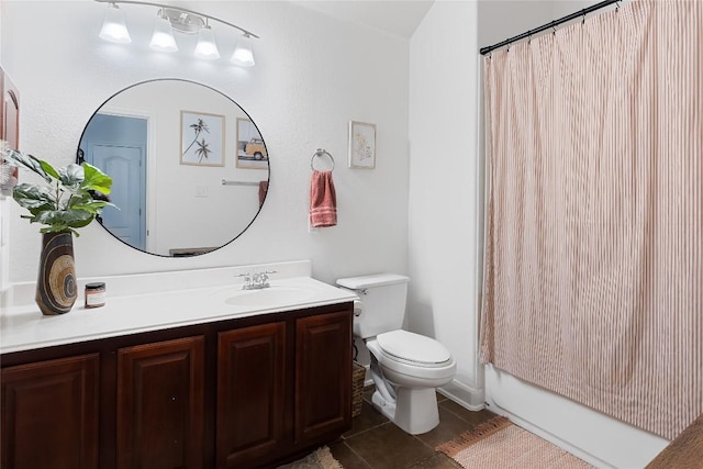 30 Stone Terrace Dr, Austin, TX 78734 - bathroom featuring vanity, tile patterned floors, and shower / tub combo