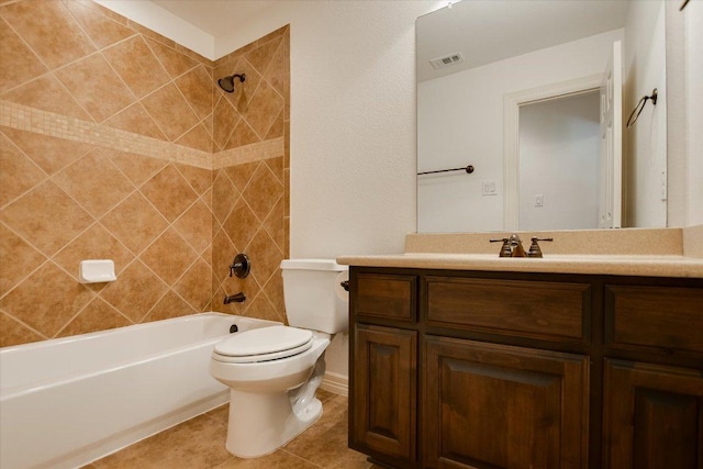 1016 Santaluz Path, Austin, TX 78732 - bathroom featuring vanity, shower / tub combination, and tile patterned floors