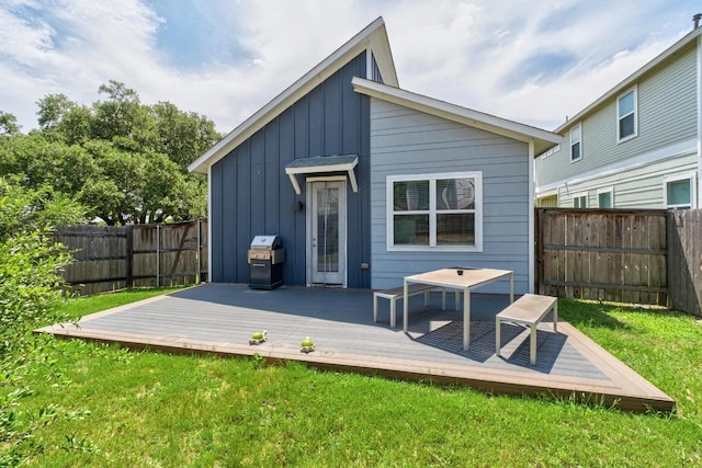 213 Virtus Bnd Unit 25, Austin, TX 78748 - rear view of house featuring board and batten siding and a wooden deck