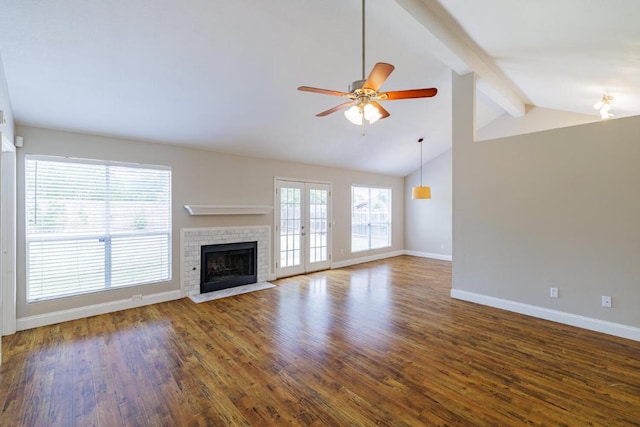 1307 Rambling Cv, Cedar Park, TX 78613 - unfurnished living room featuring a ceiling fan, healthy amount of natural light, and baseboards