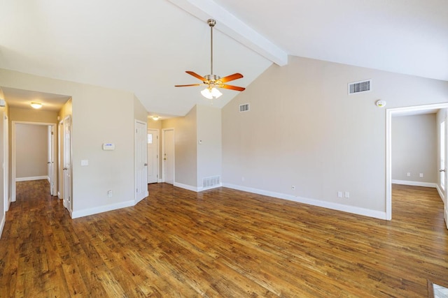 1307 Rambling Cv, Cedar Park, TX 78613 - unfurnished living room featuring ceiling fan, wood finished floors, and baseboards